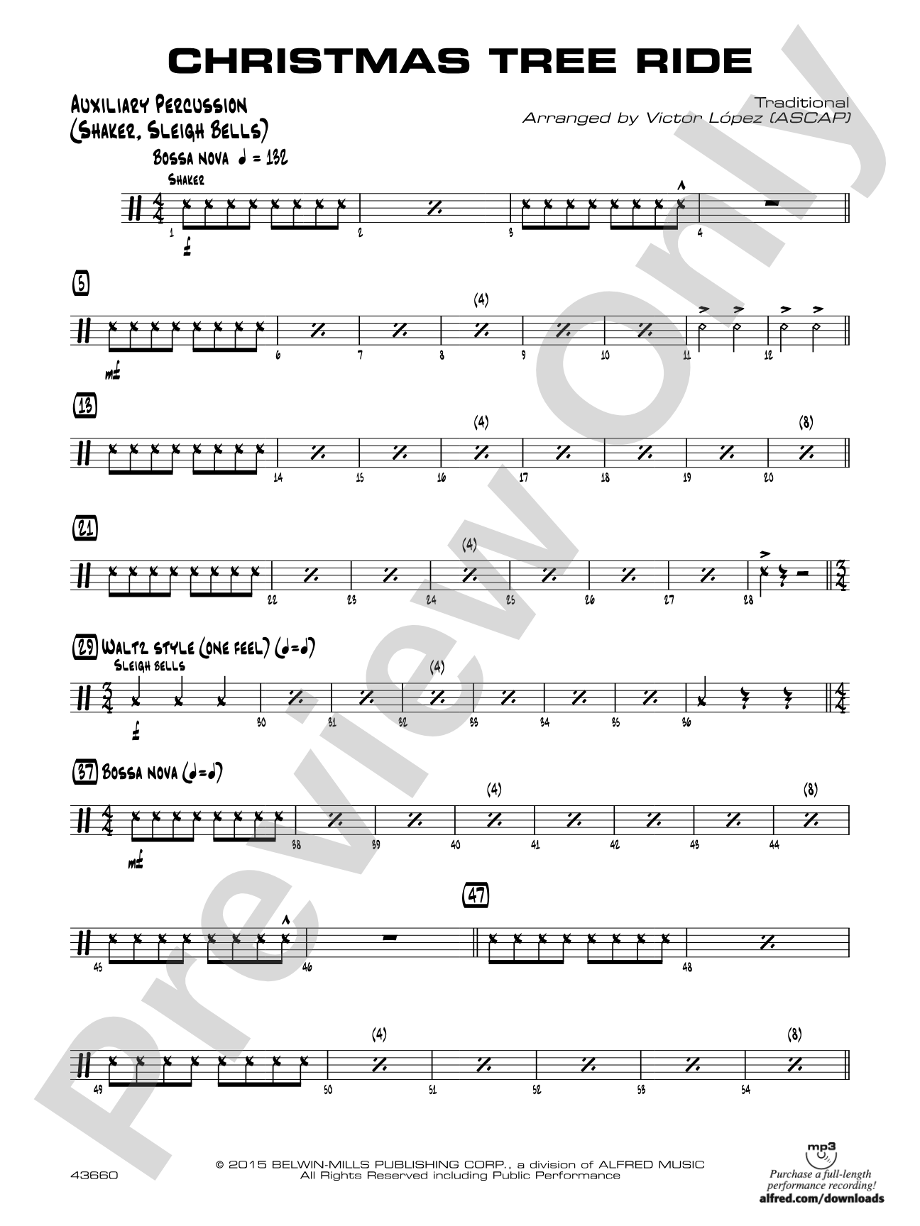 Christmas Tree Ride: Auxiliary Percussion