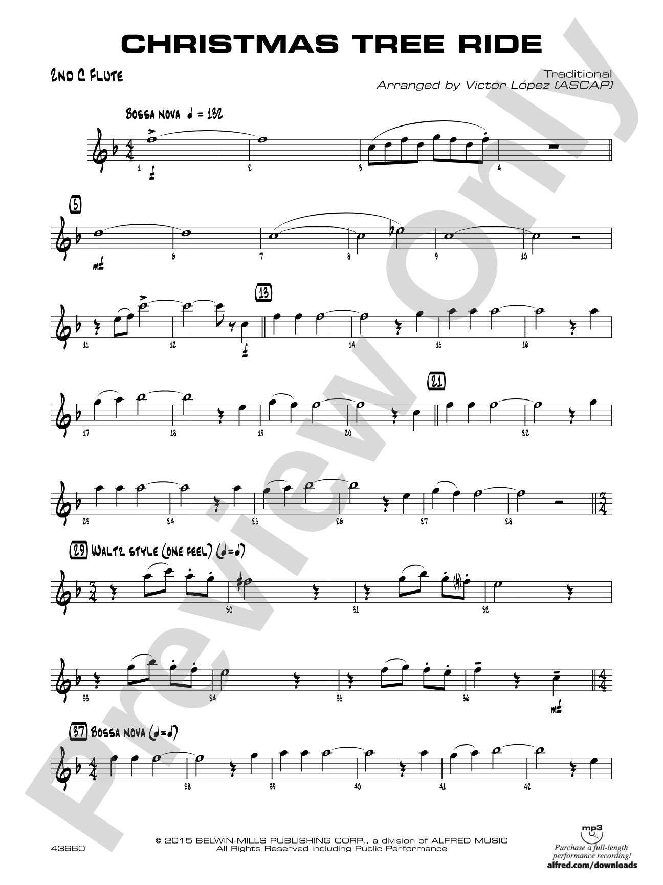 Christmas Tree Ride: 2nd Flute