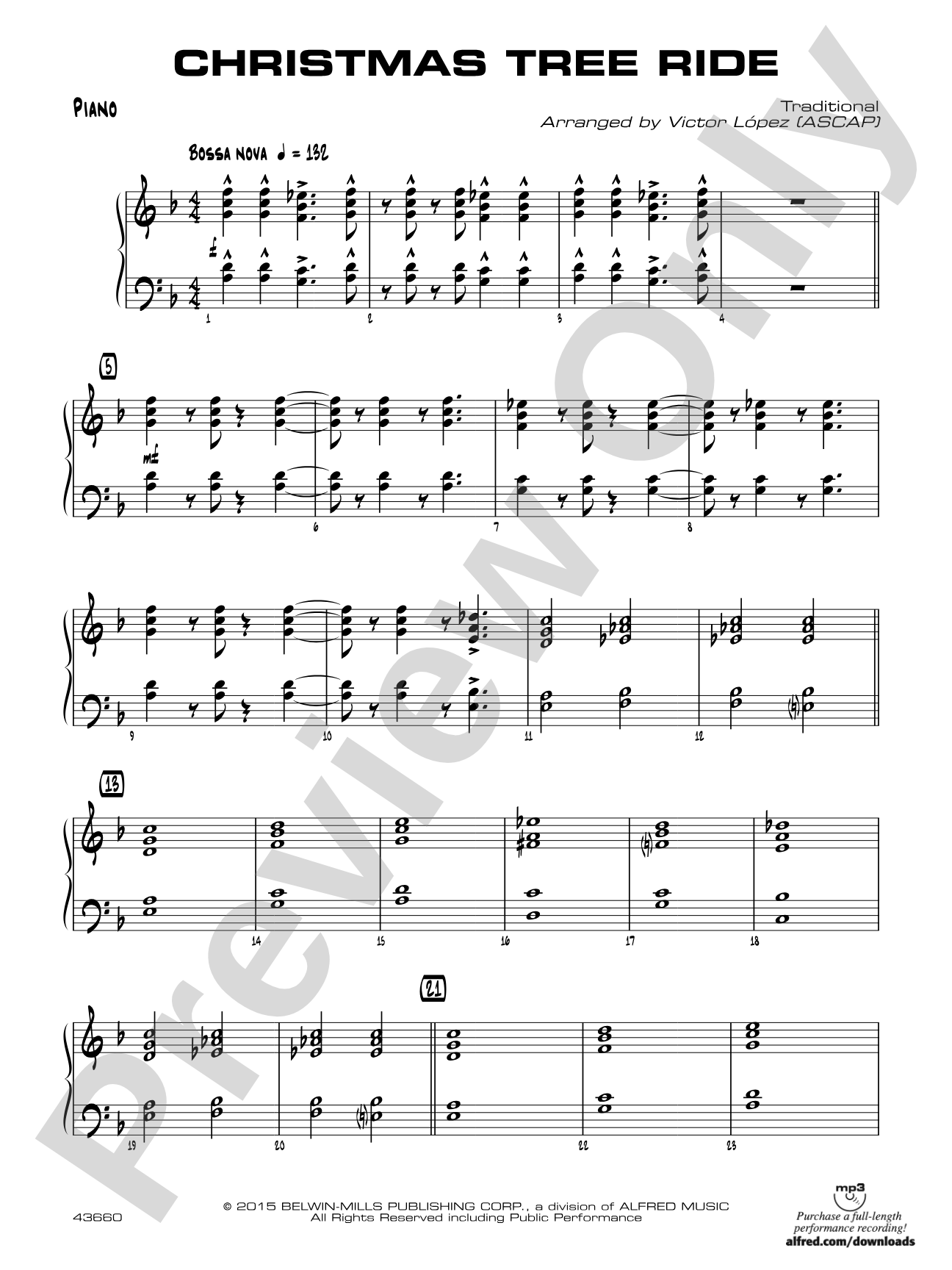Christmas Tree Ride: Piano Accompaniment