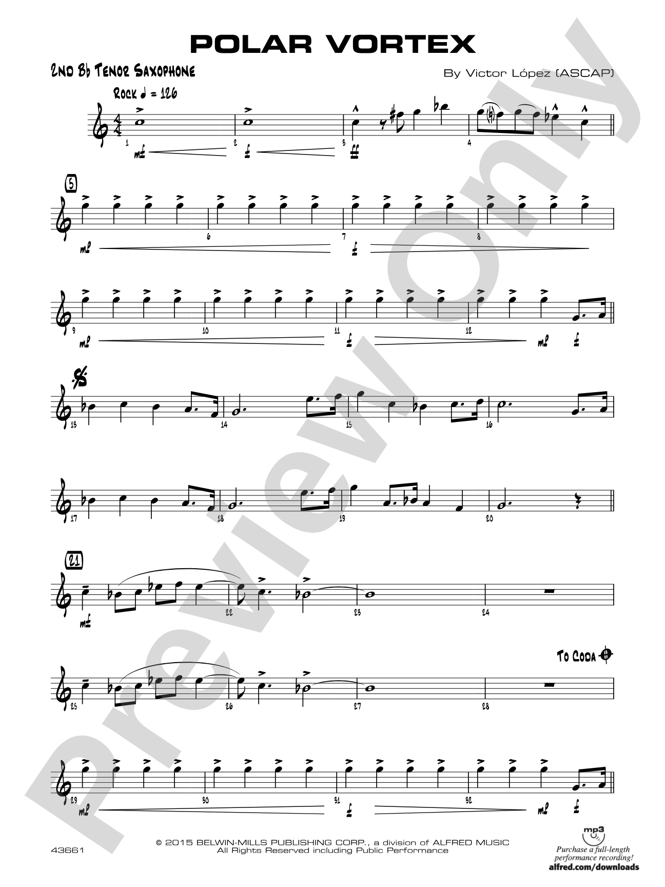 Polar Vortex: 2nd B-flat Tenor Saxophone