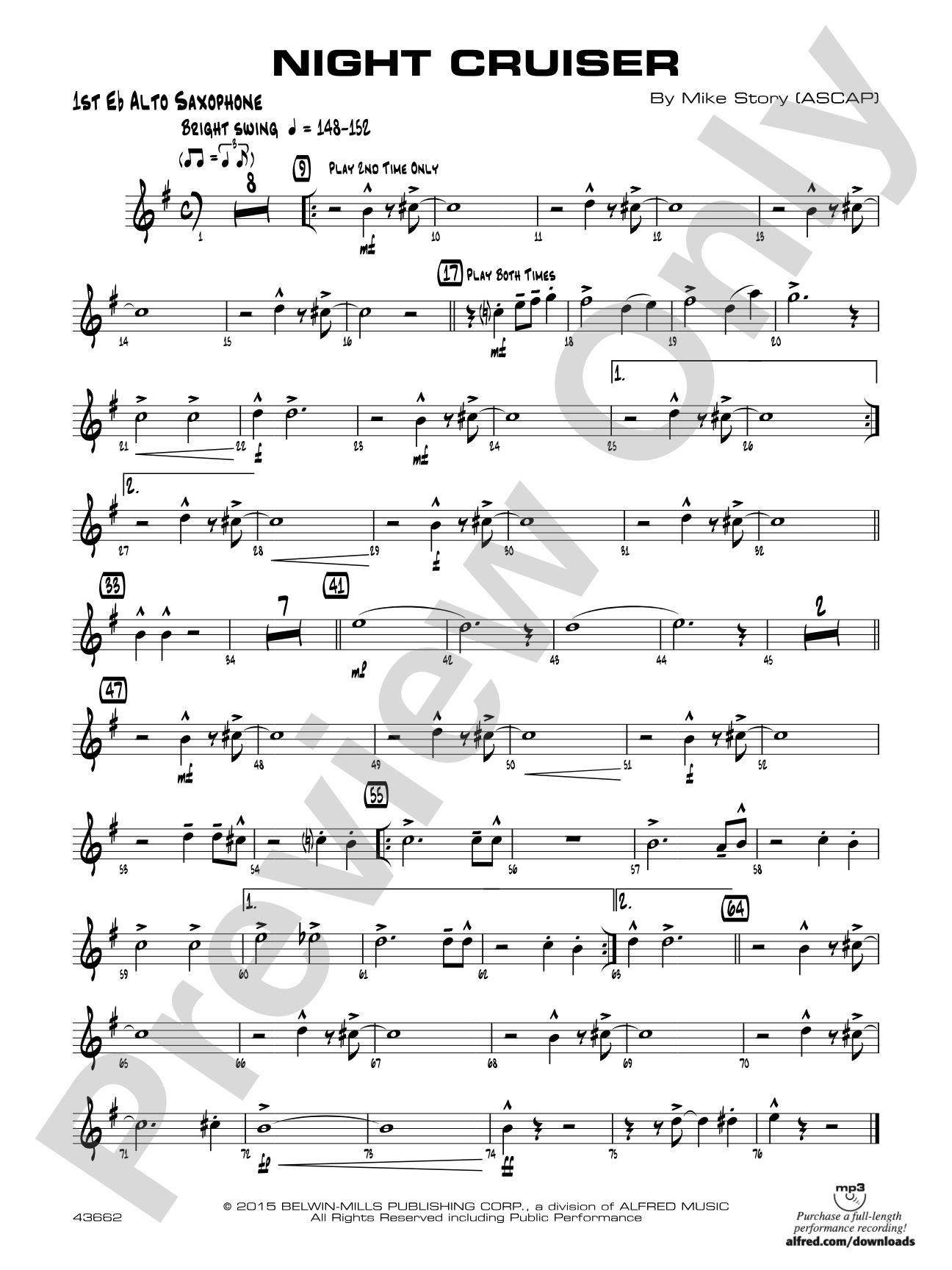 Night Cruiser: E-flat Alto Saxophone