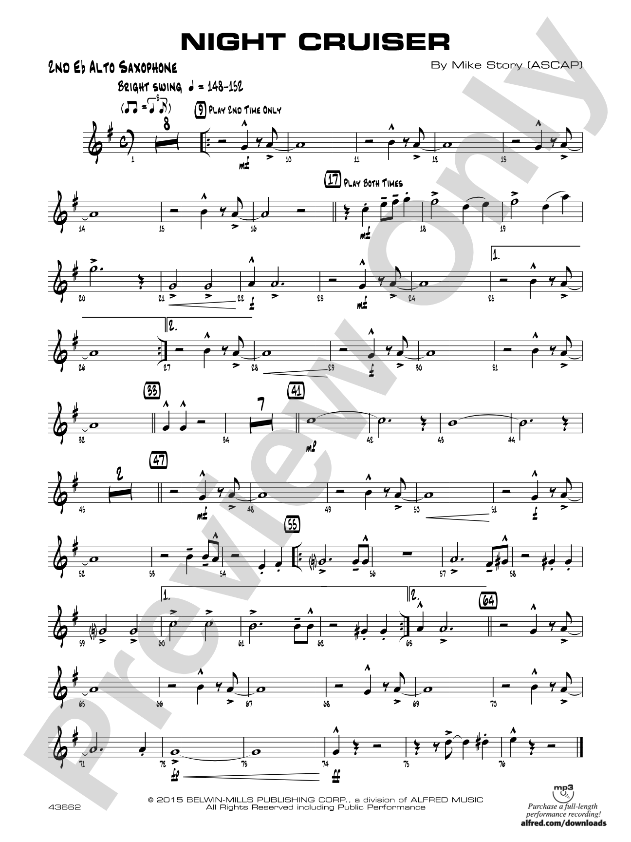 Night Cruiser: 2nd E-flat Alto Saxophone