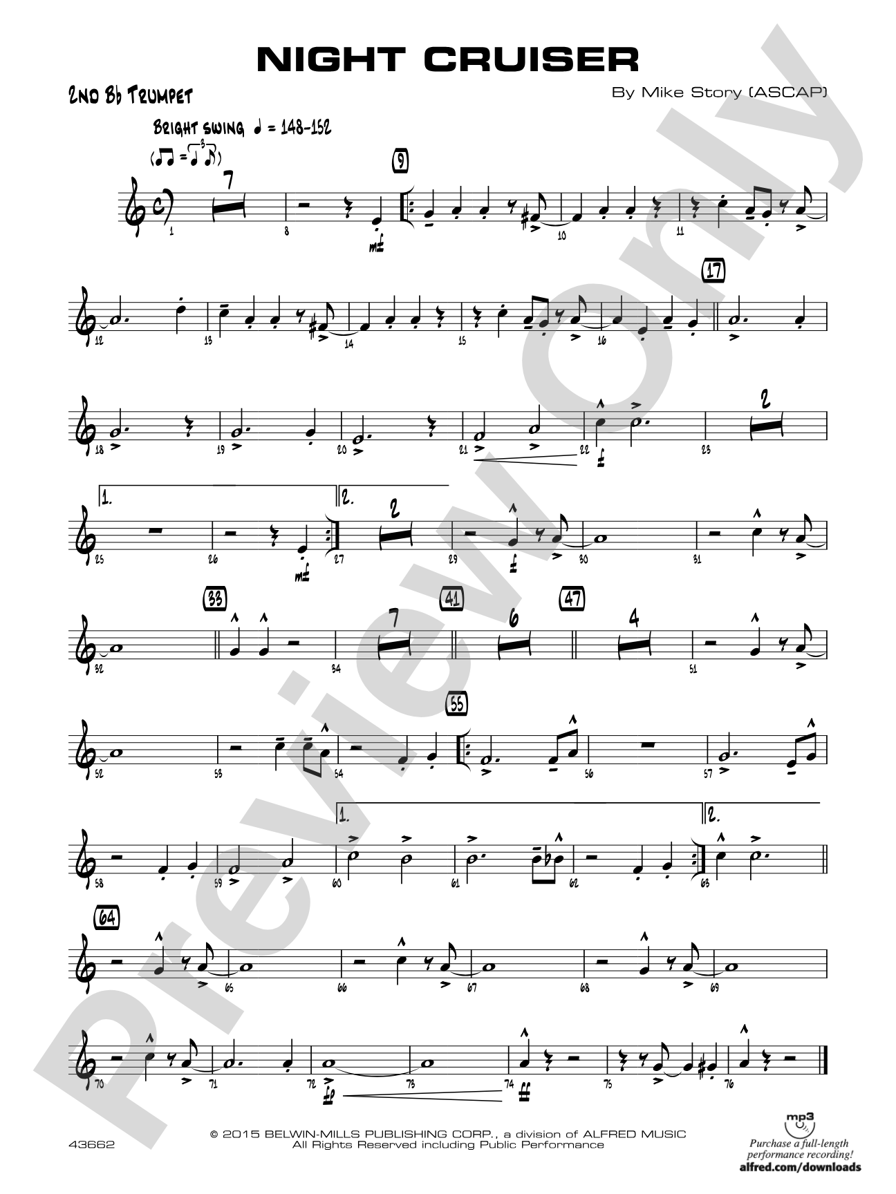 Night Cruiser: 2nd B-flat Trumpet
