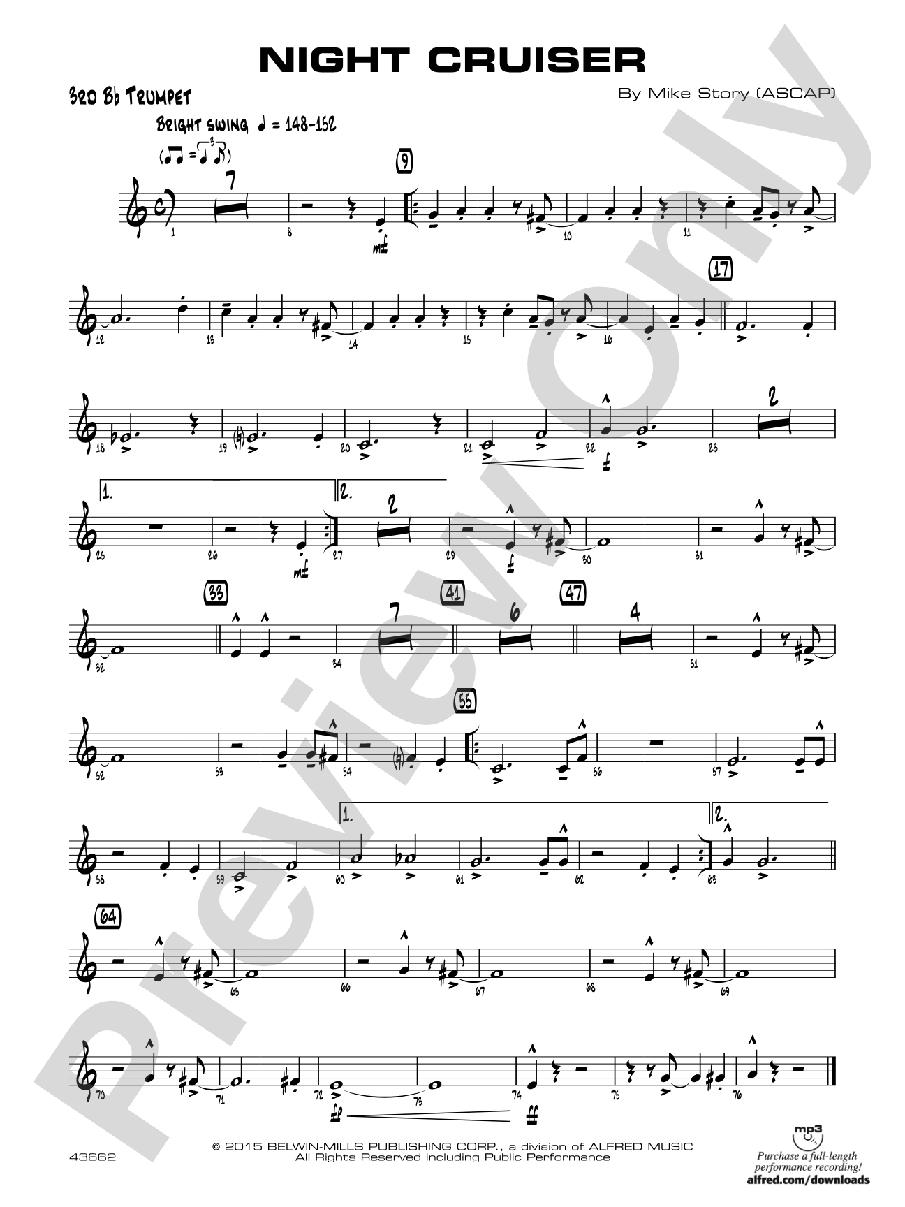 Night Cruiser: 3rd B-flat Trumpet