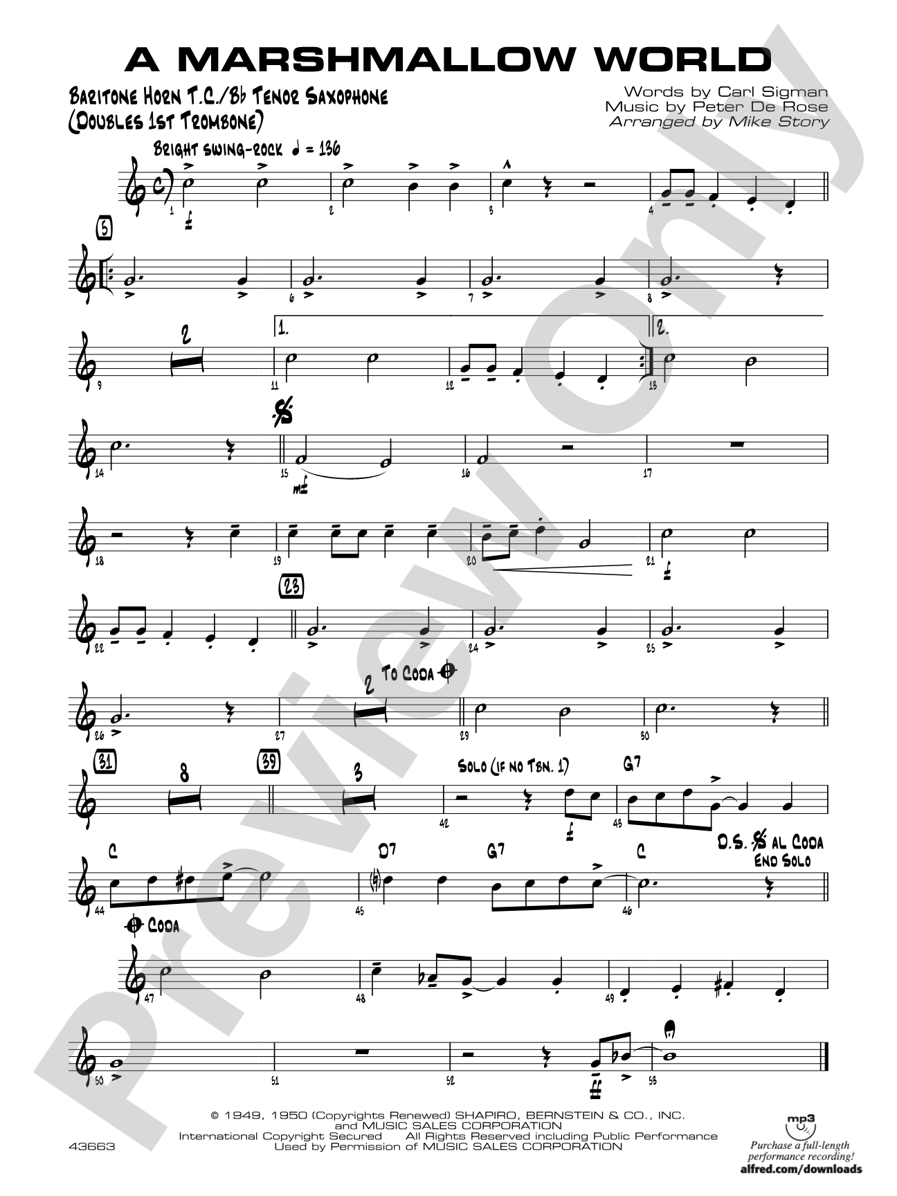 A Marshmallow World: Baritone T.C.