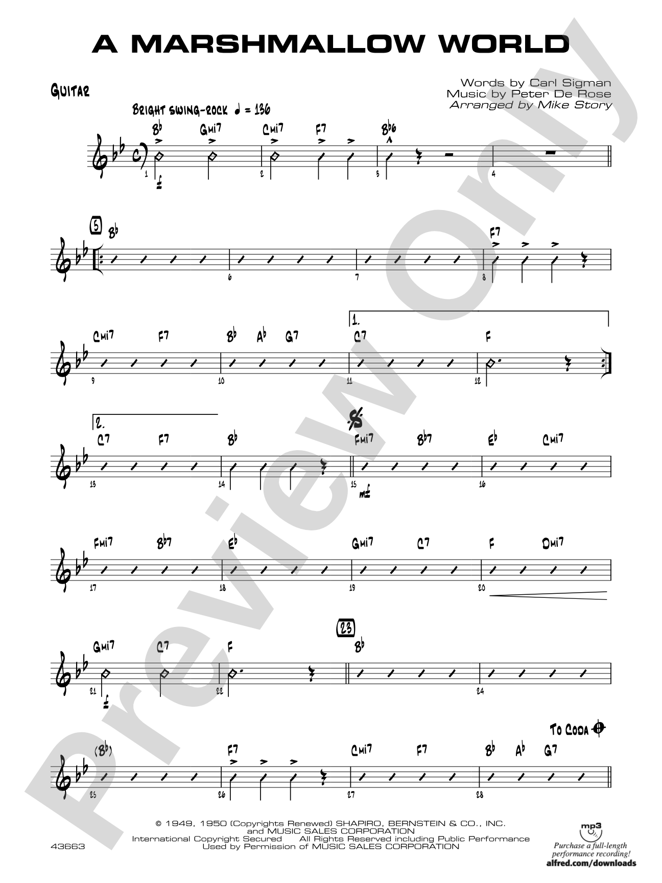 A Marshmallow World: Guitar