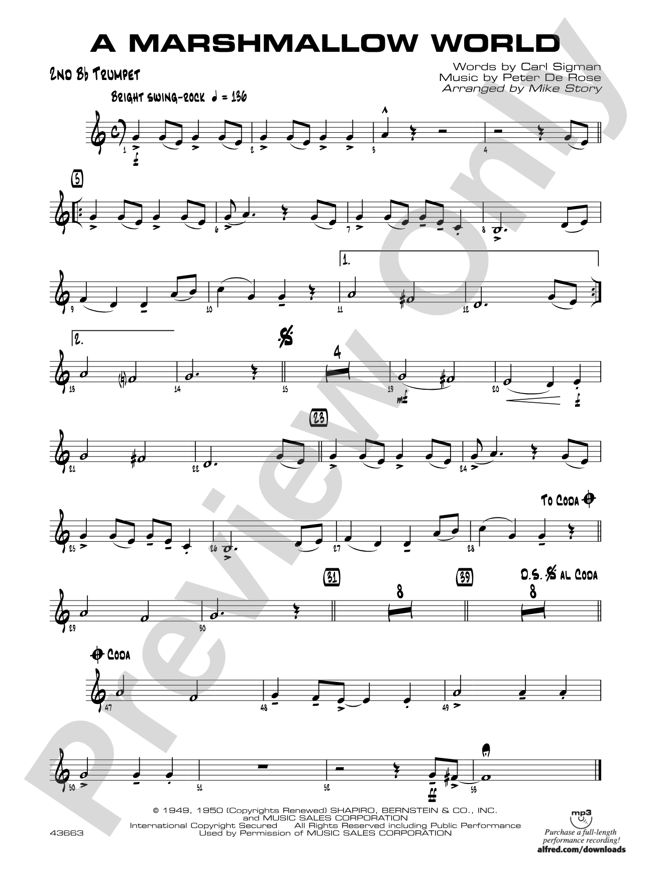 A Marshmallow World: 2nd B-flat Trumpet