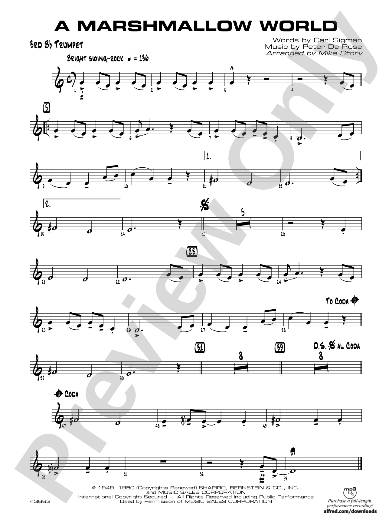 A Marshmallow World: 3rd B-flat Trumpet