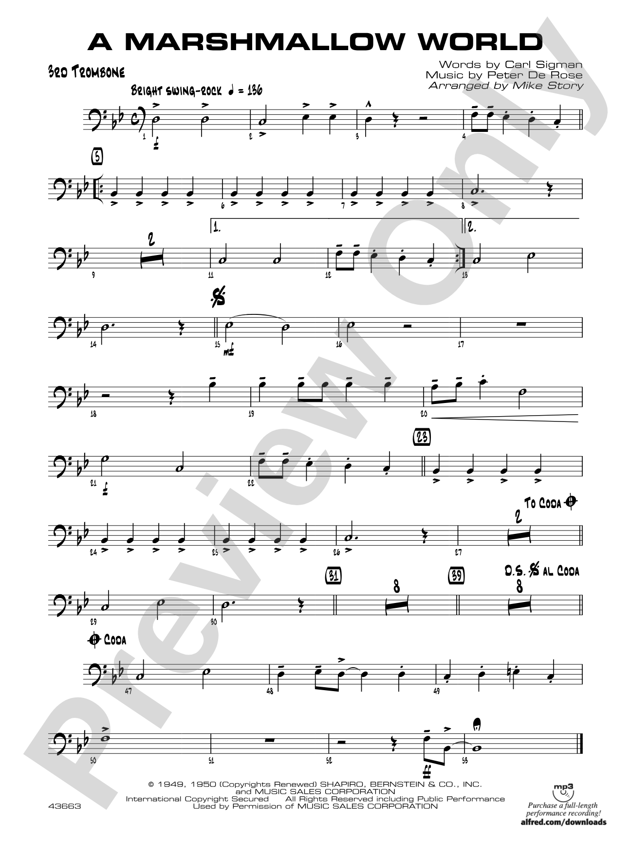 A Marshmallow World: 3rd Trombone