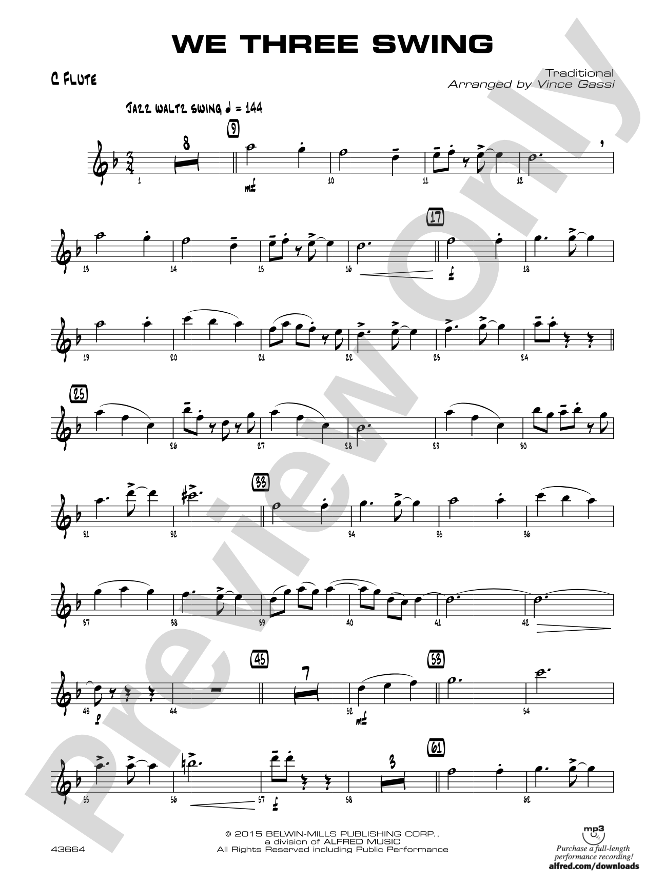 We Three Swing: Flute