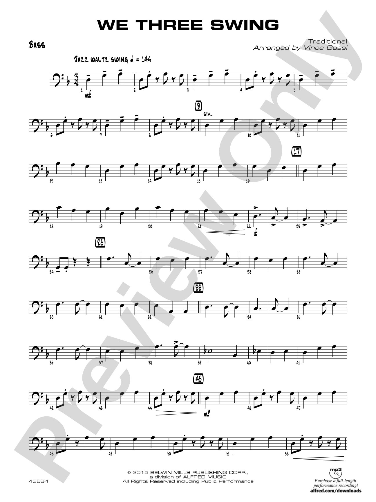 We Three Swing: String Bass
