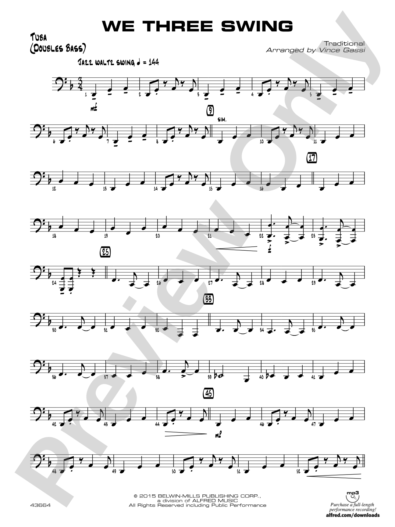 We Three Swing: Tuba