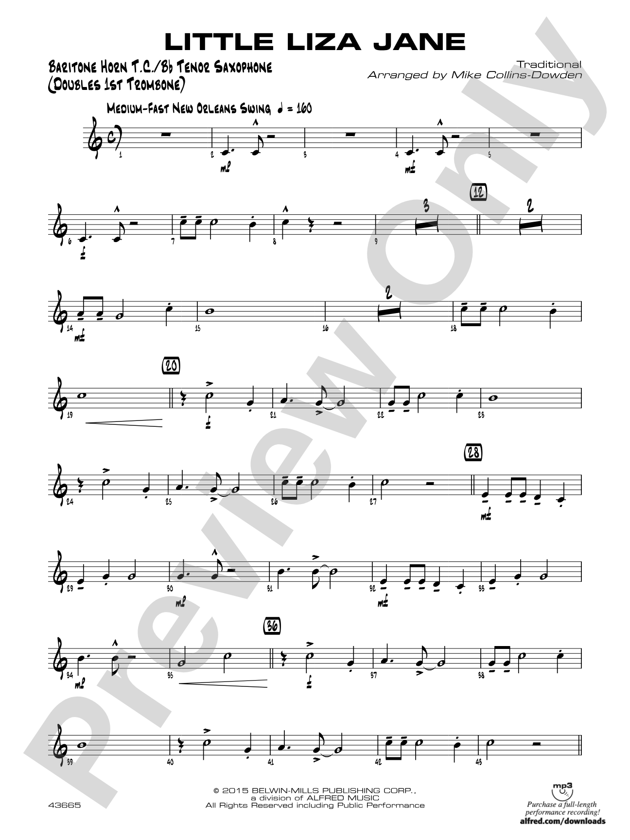 Little Liza Jane: Baritone T.C.