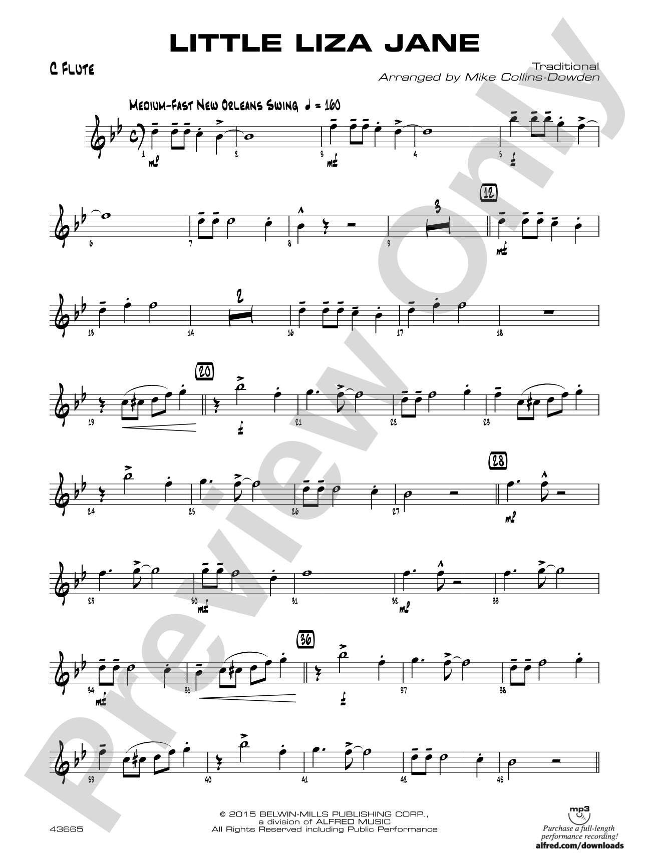 Little Liza Jane: Flute