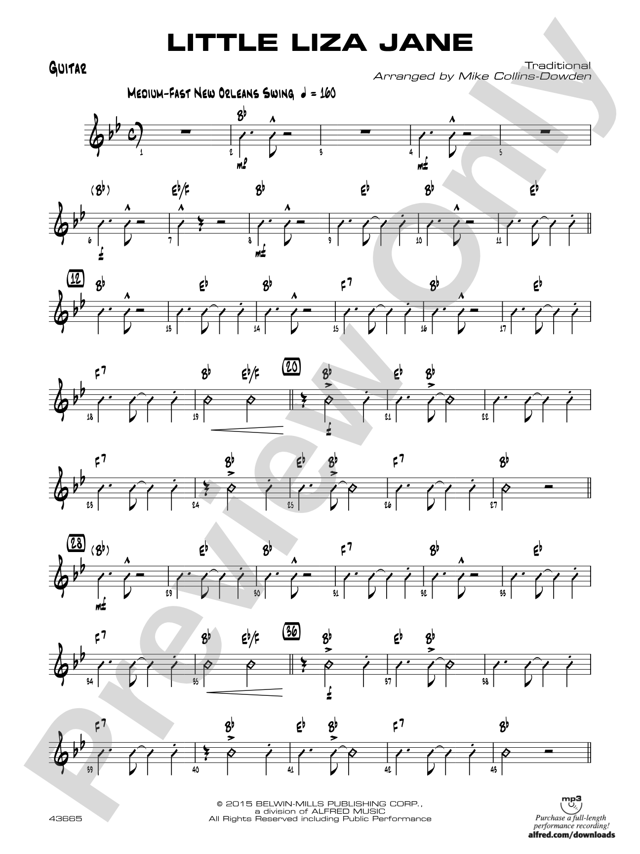 Little Liza Jane: Guitar