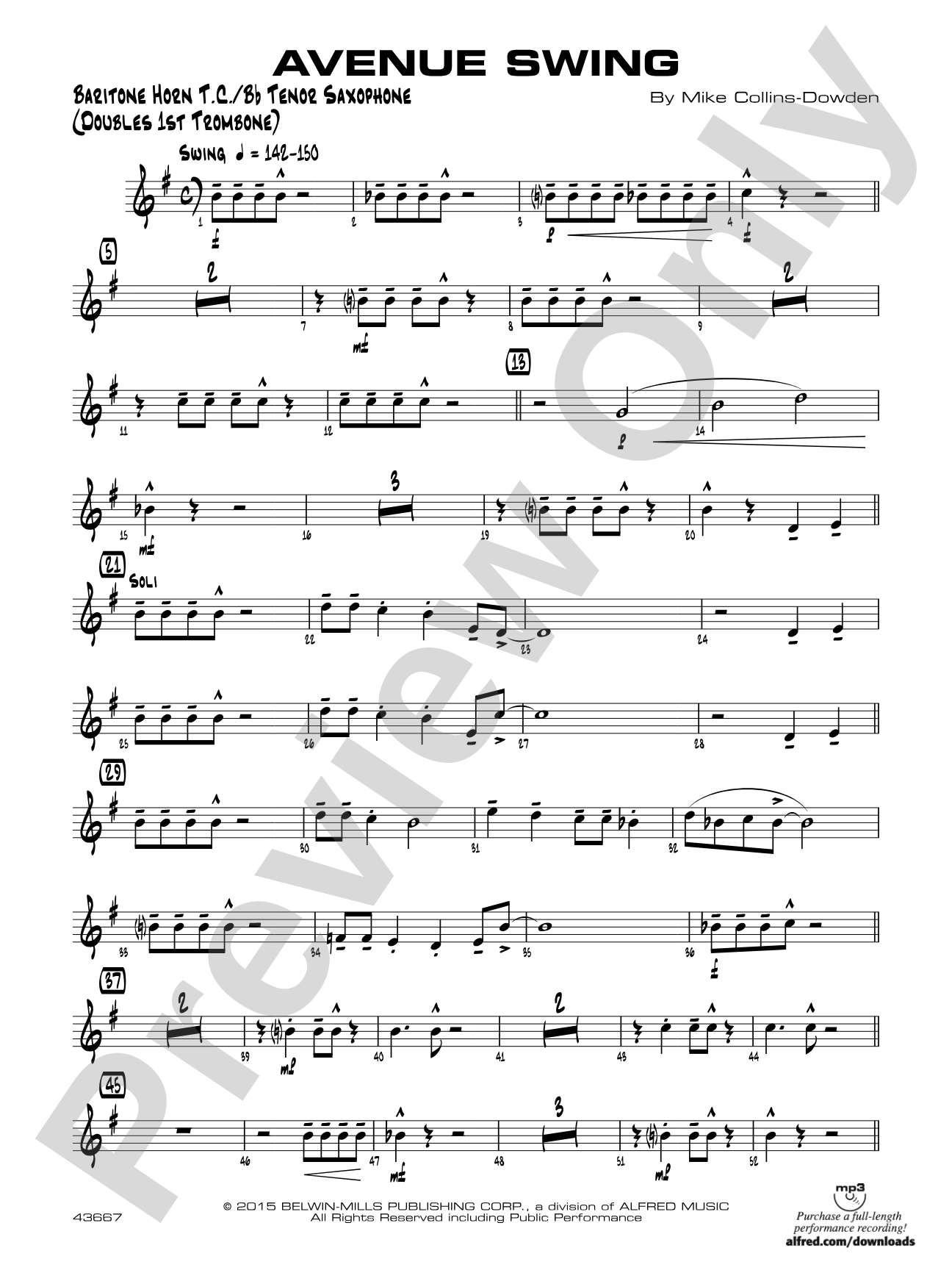 Avenue Swing: Baritone T.C.