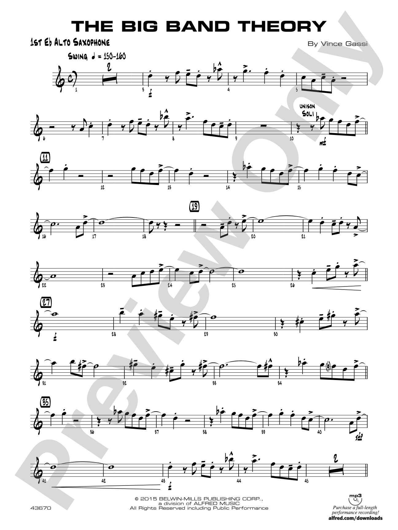 The Big Band Theory: E-flat Alto Saxophone