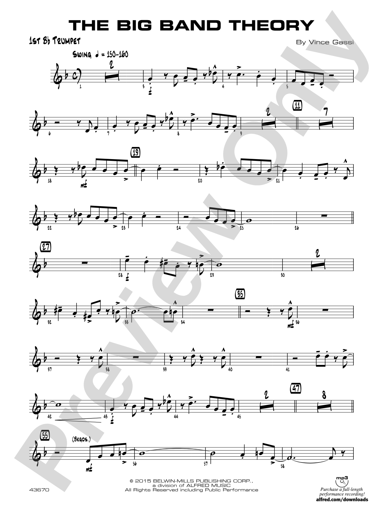 The Big Band Theory: 1st B-flat Trumpet
