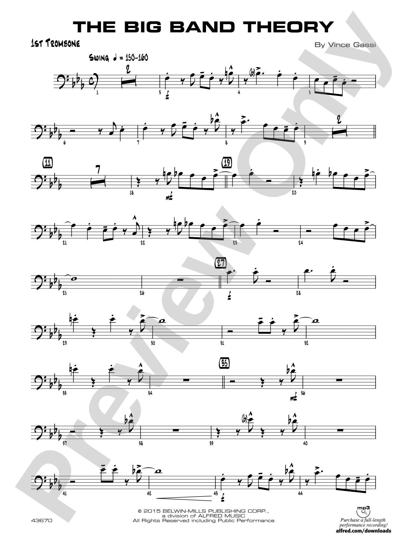 The Big Band Theory: 1st Trombone