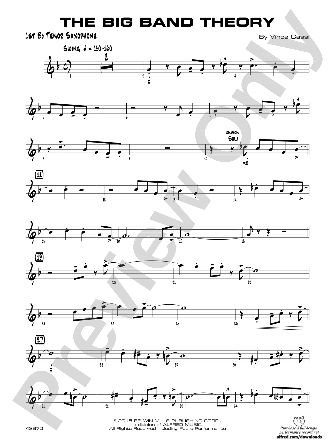 The Big Band Theory: B-flat Tenor Saxophone