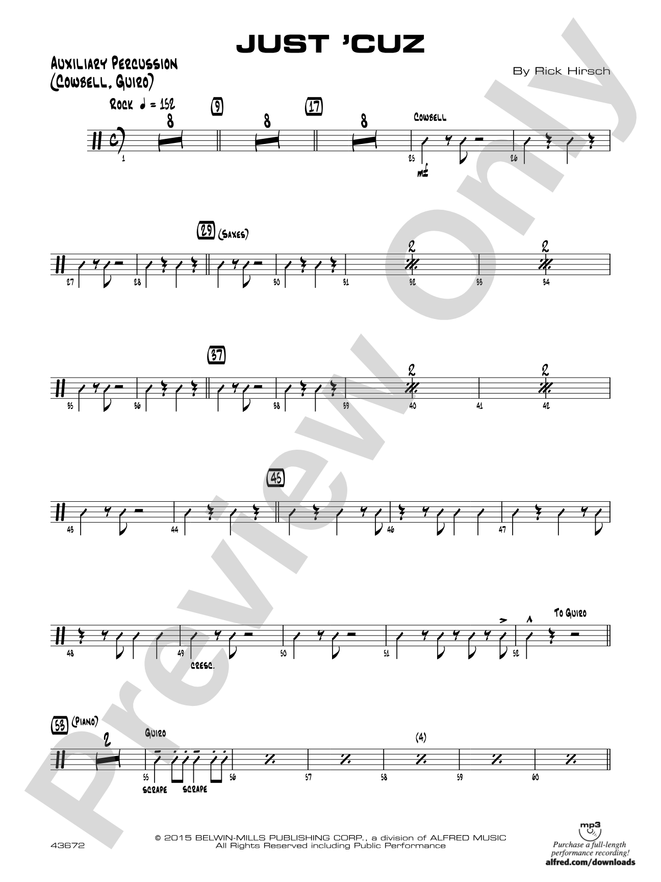 Just 'Cuz: Auxiliary Percussion