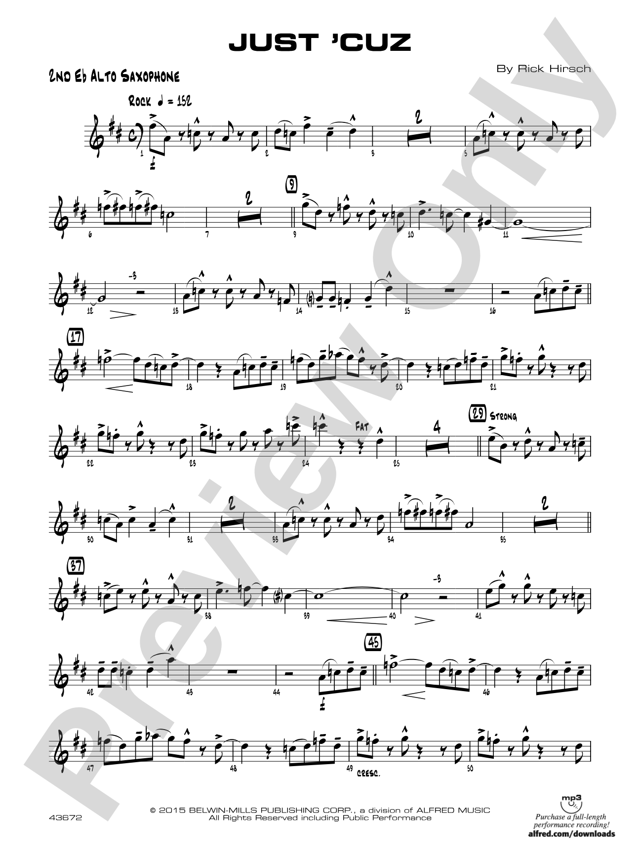 Just 'Cuz: 2nd E-flat Alto Saxophone