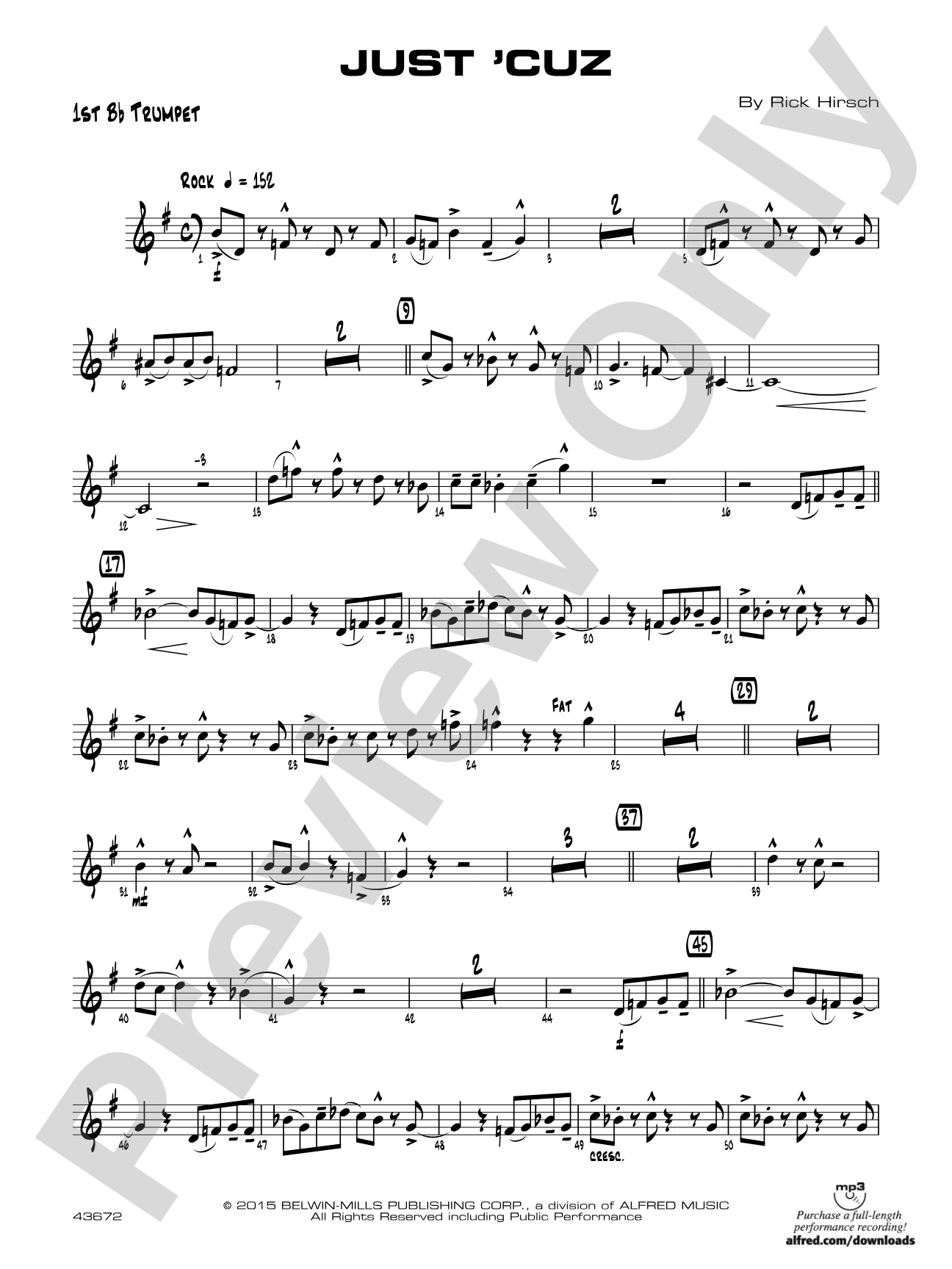 Just 'Cuz: 1st B-flat Trumpet