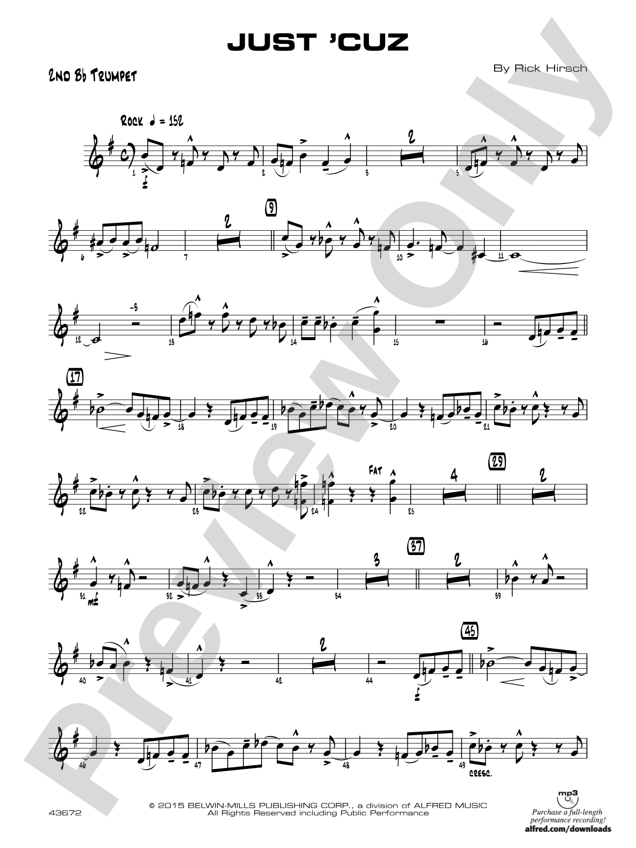 Just 'Cuz: 2nd B-flat Trumpet