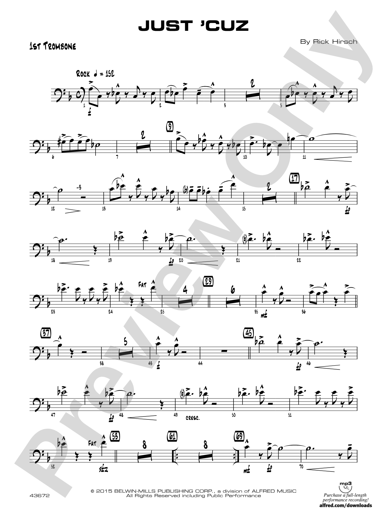 Just 'Cuz: 1st Trombone