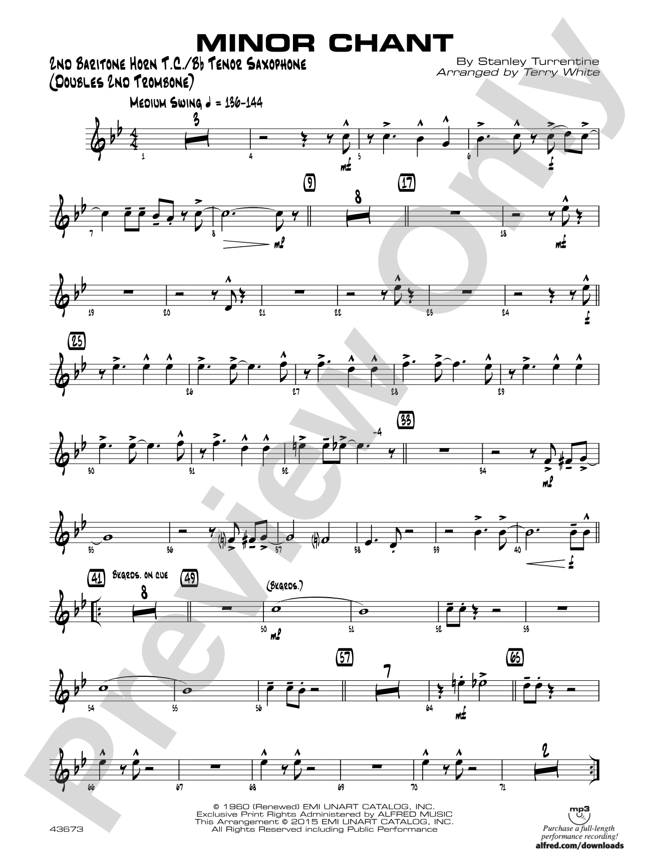 Minor Chant: 2nd Baritone T.C.