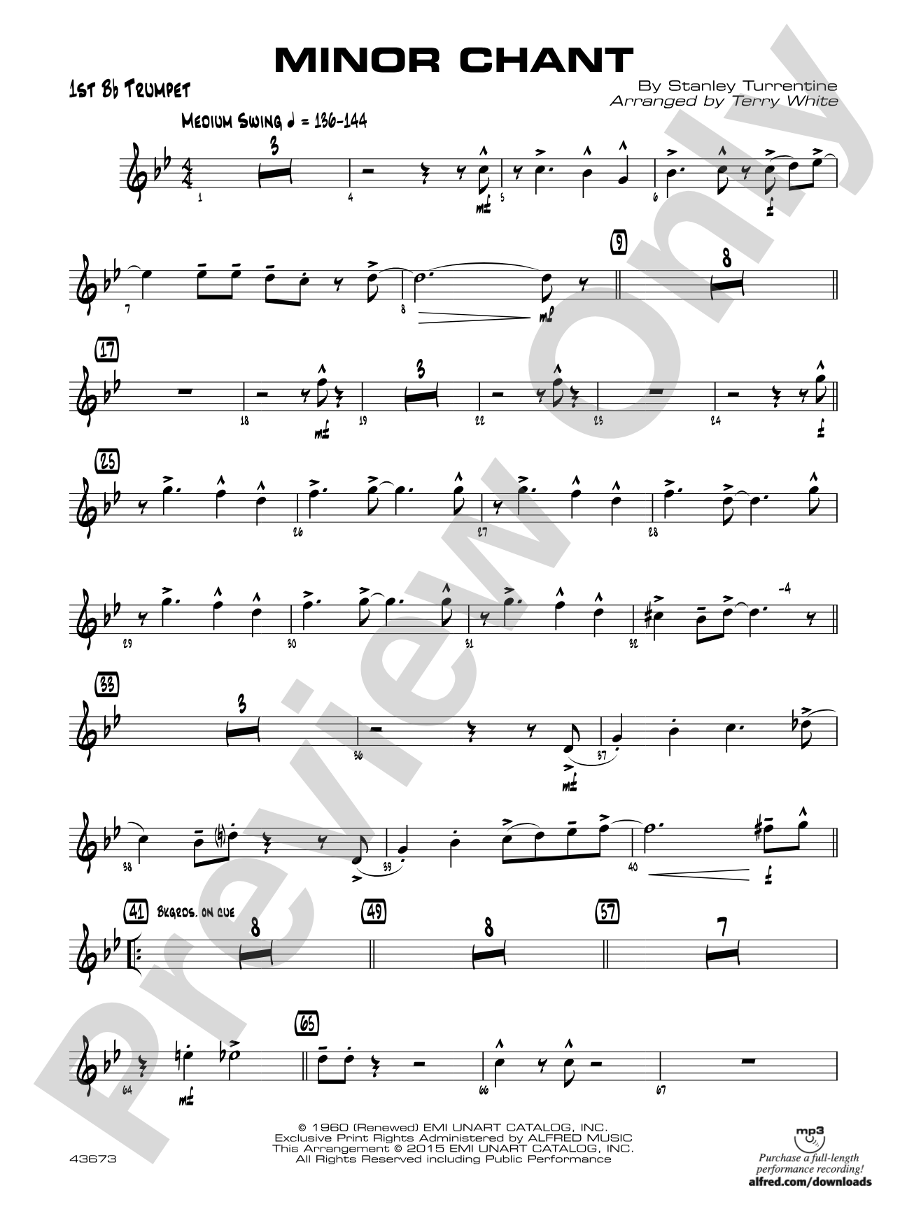 Minor Chant: 1st B-flat Trumpet