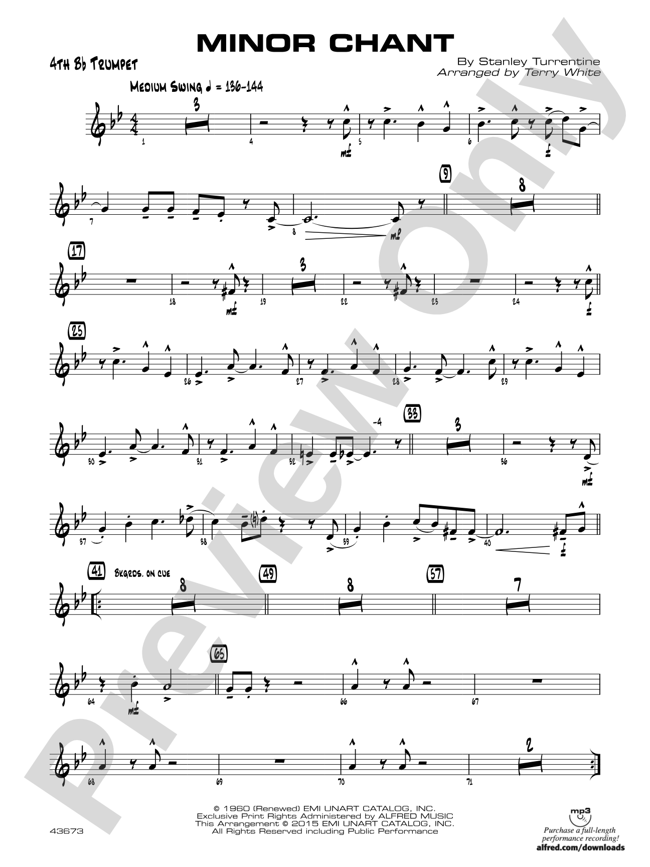 Minor Chant: 4th B-flat Trumpet
