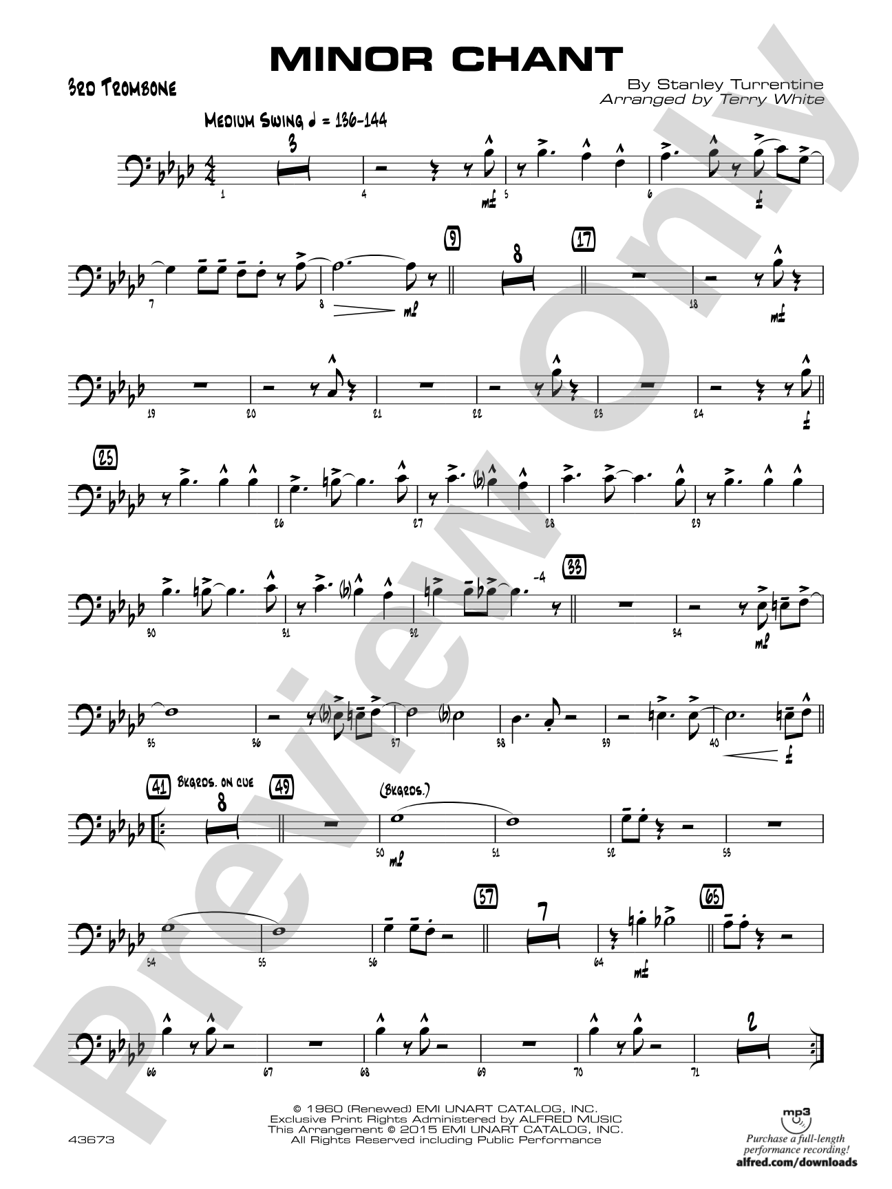 Minor Chant: 3rd Trombone
