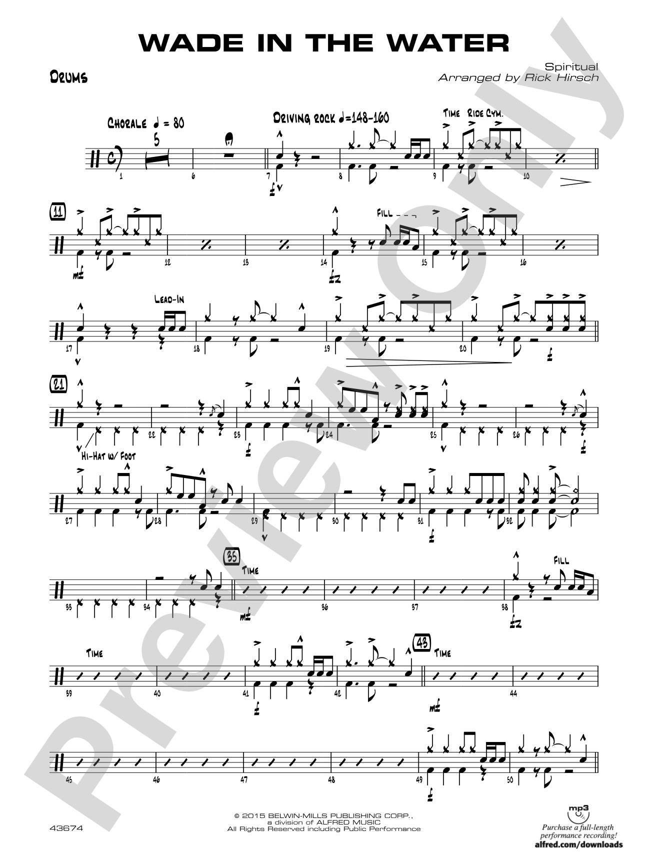 Wade in the Water: Drums