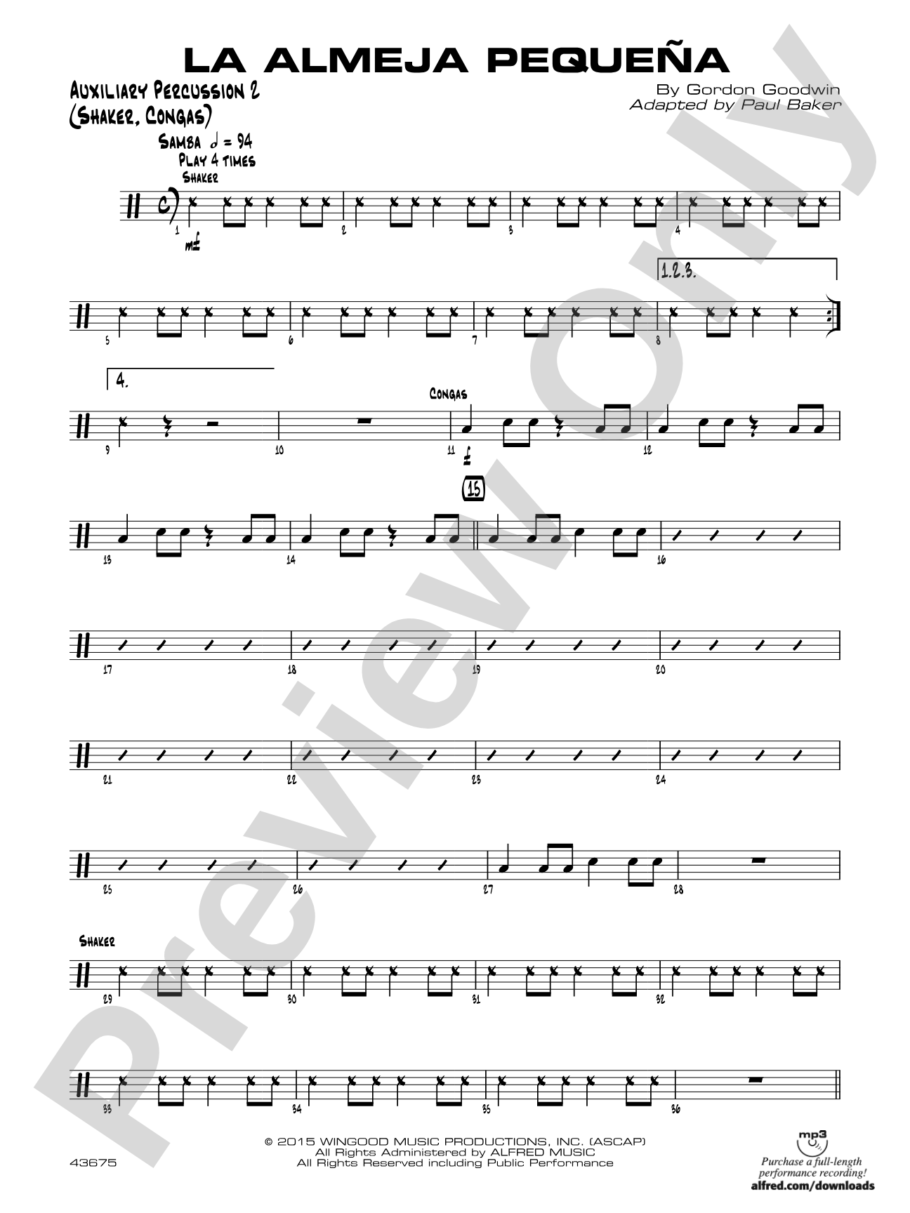 La Almeja Pequena: Auxiliary Percussion 2