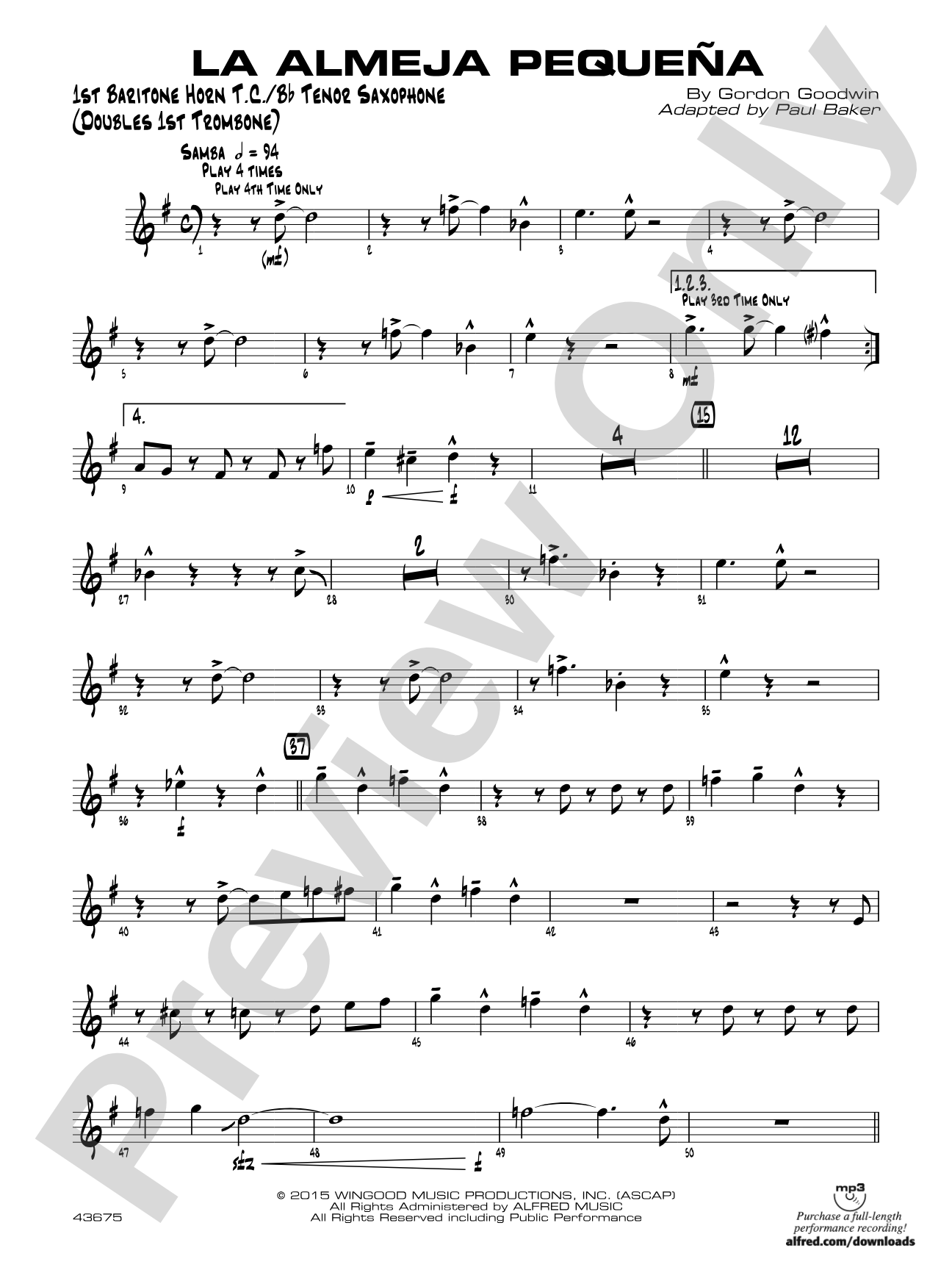 La Almeja Pequena: Baritone T.C.