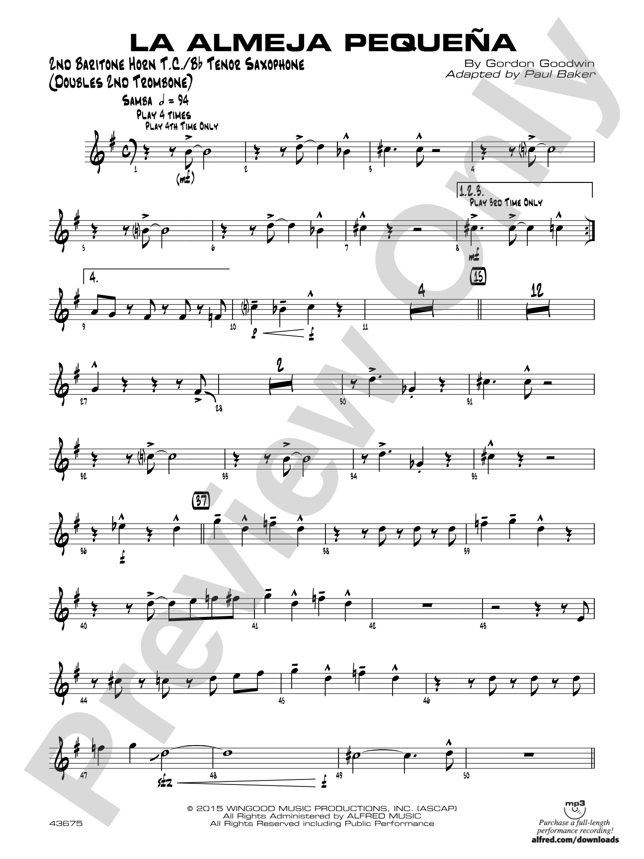 La Almeja Pequena: 2nd Baritone T.C.