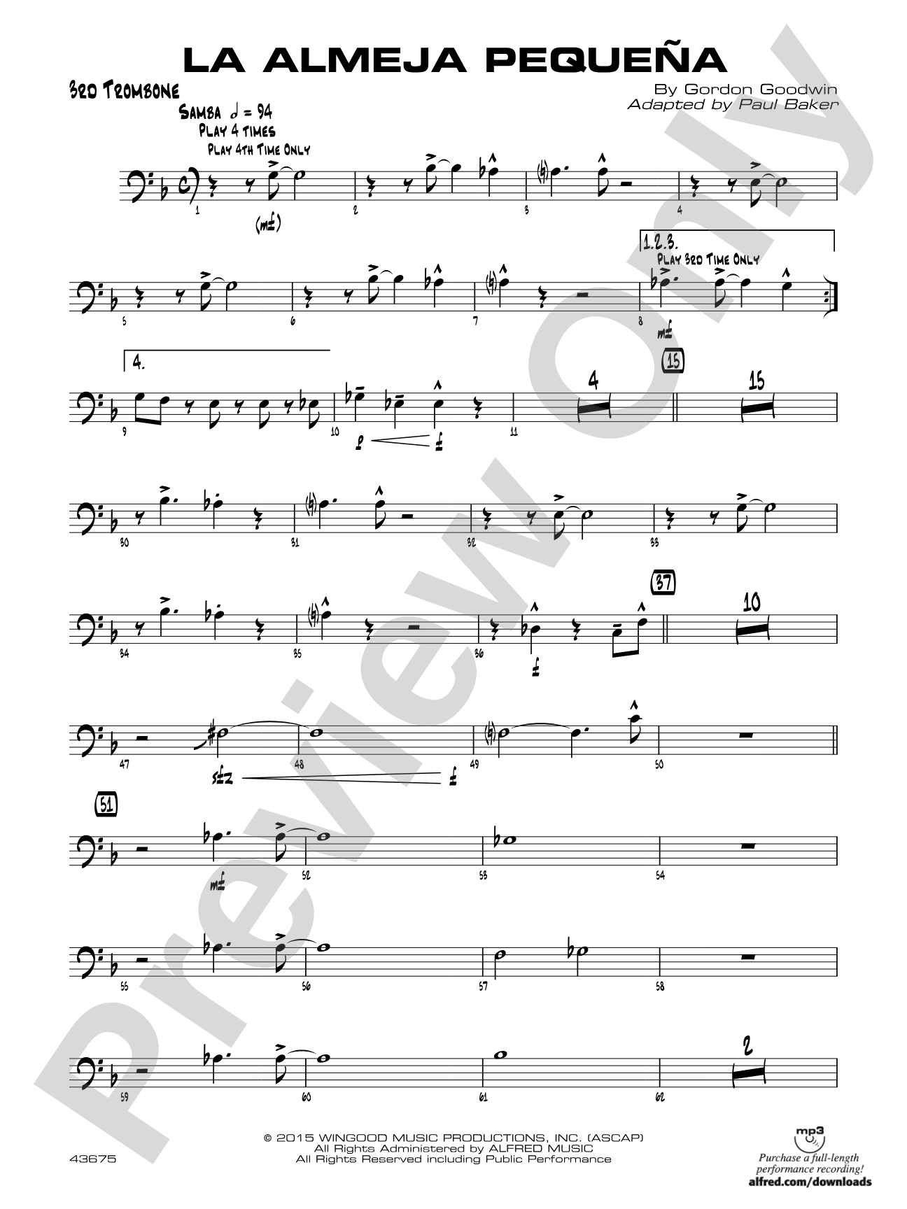 La Almeja Pequena: 3rd Trombone