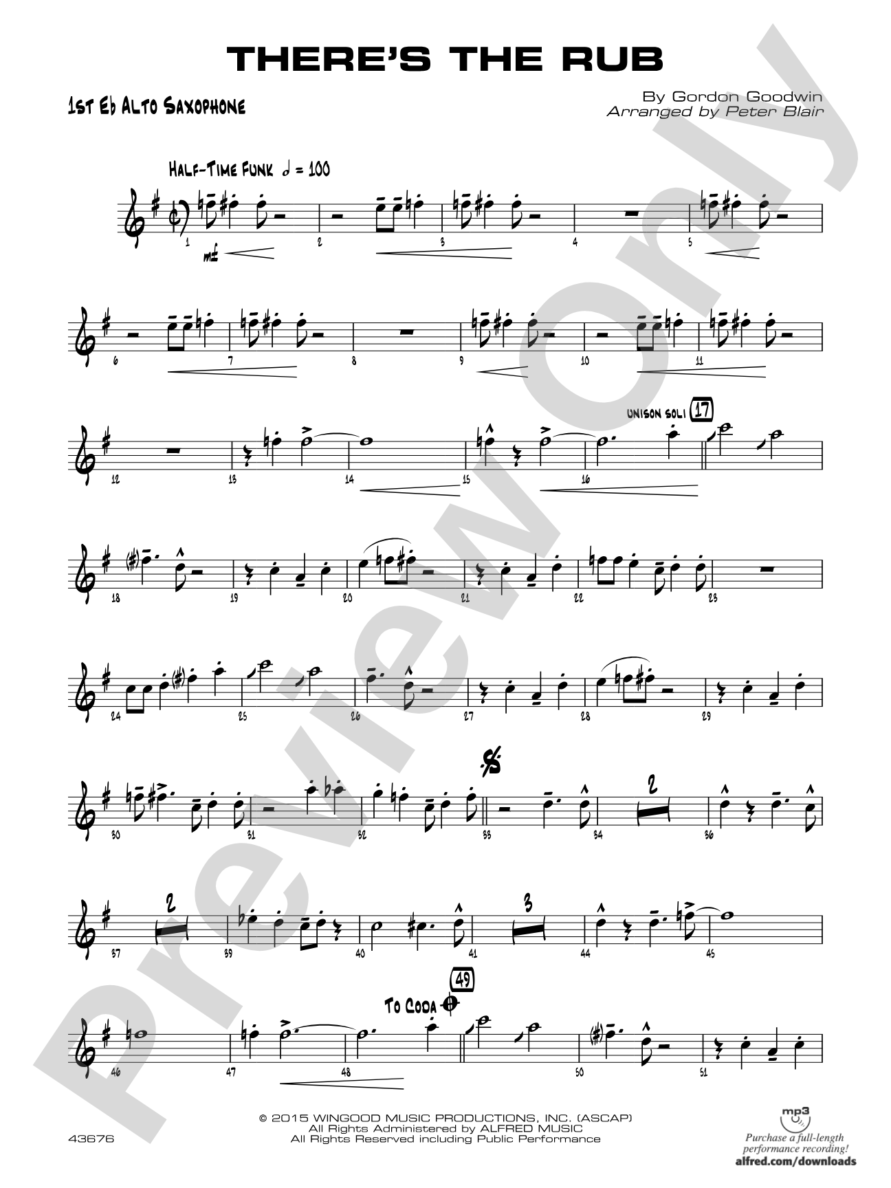 There's the Rub: E-flat Alto Saxophone