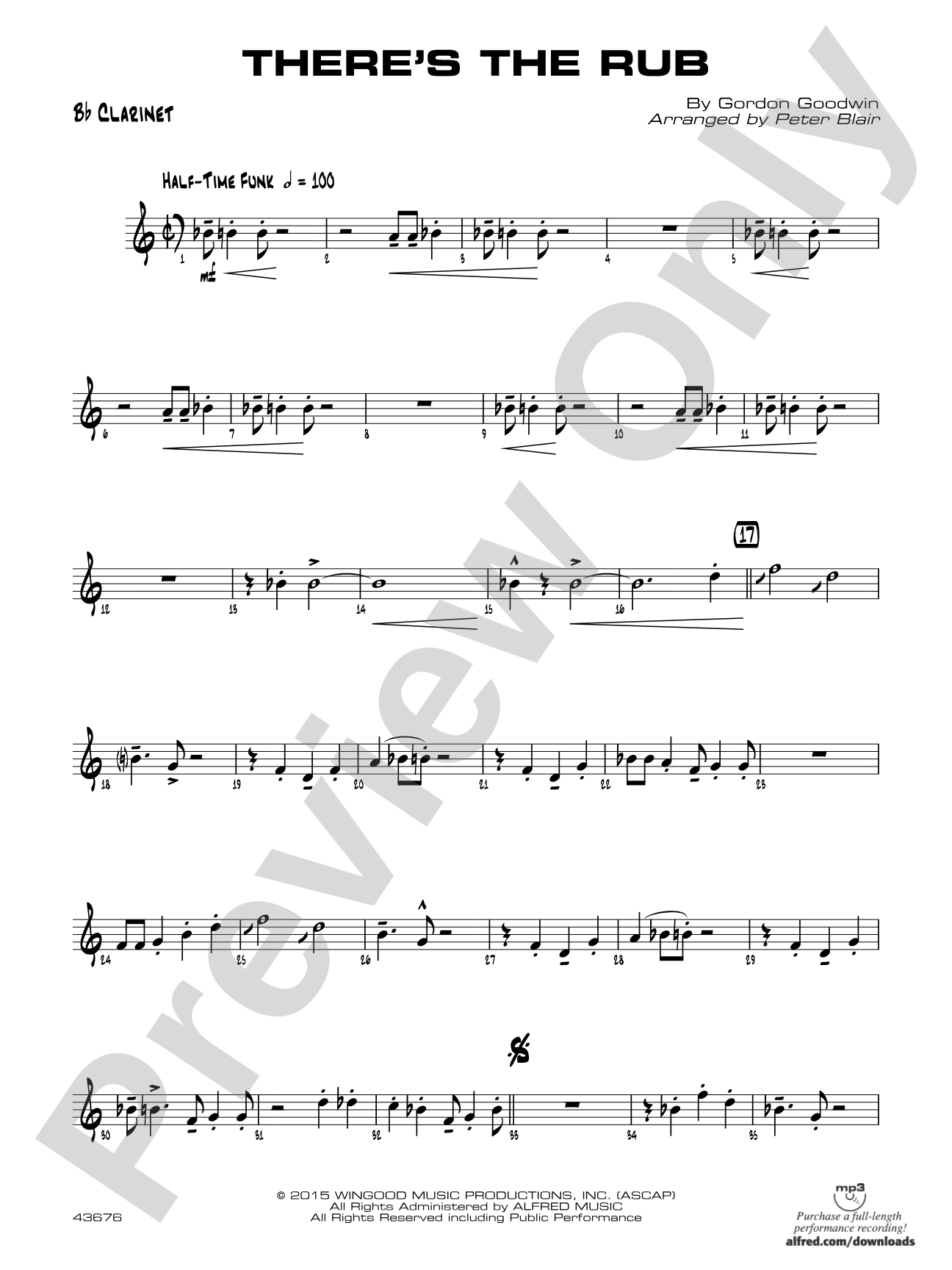 There's the Rub: 1st B-flat Clarinet