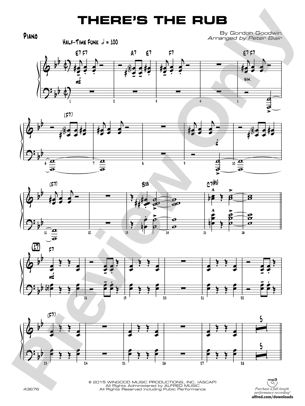 There's the Rub: Piano Accompaniment