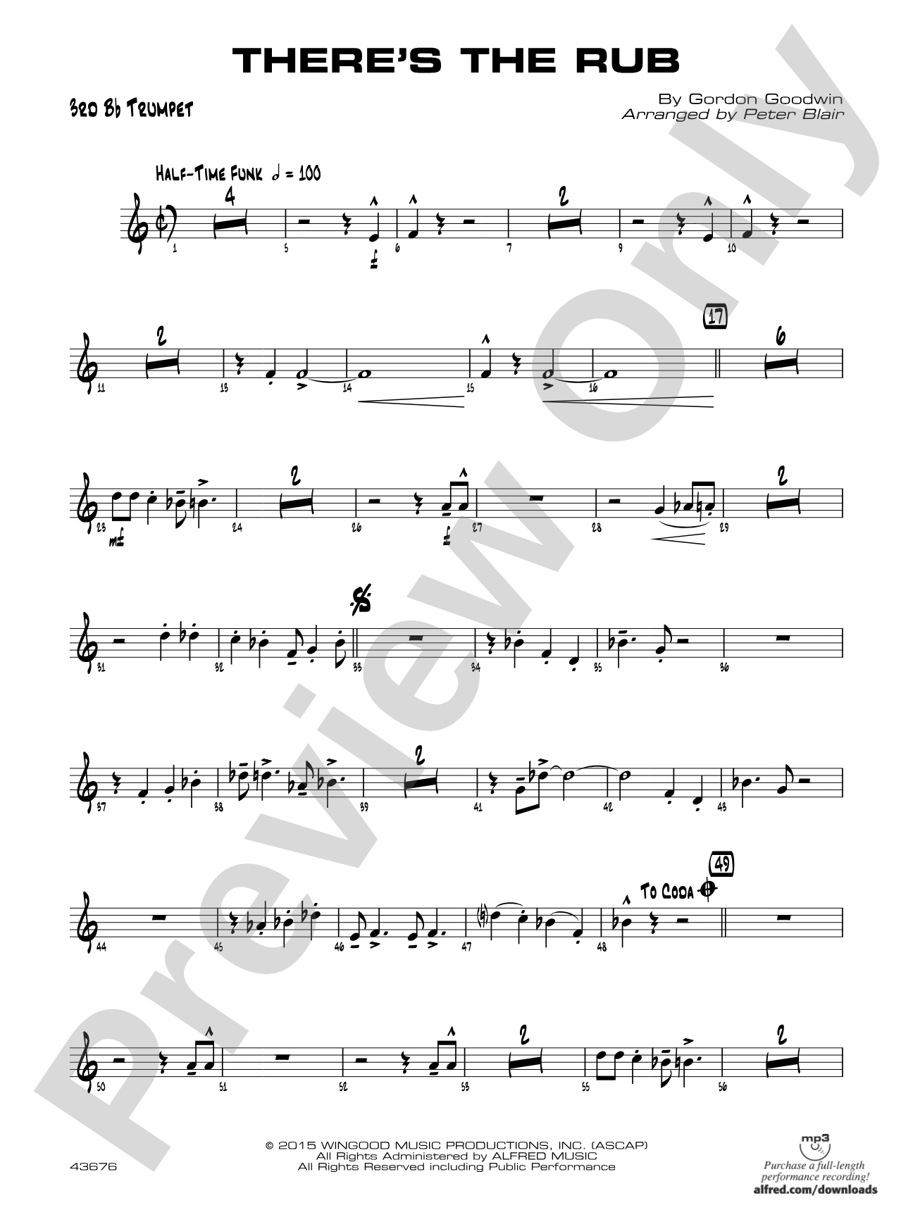 There's the Rub: 3rd B-flat Trumpet