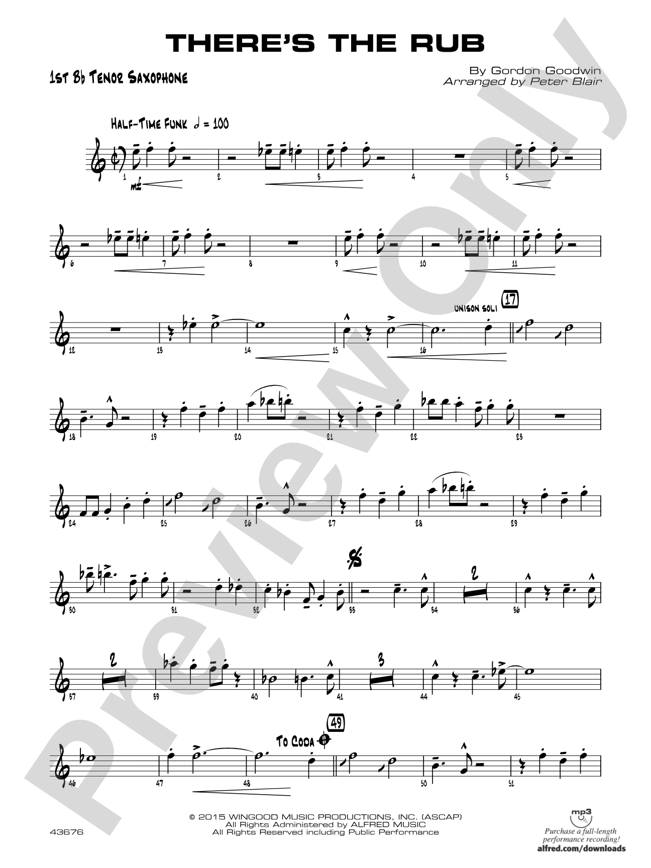 There's the Rub: B-flat Tenor Saxophone