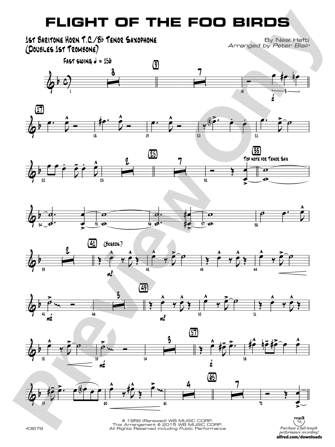 Flight of the Foo Birds: Baritone T.C.