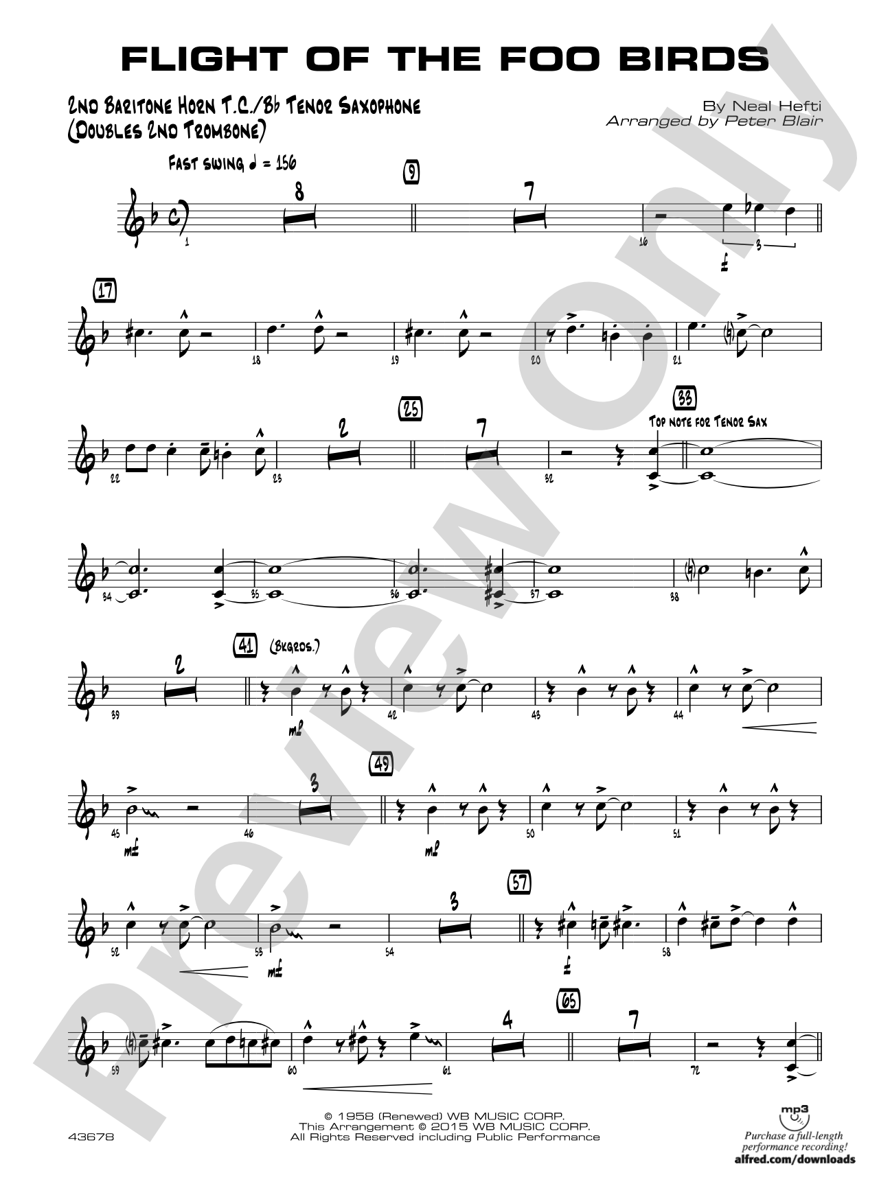 Flight of the Foo Birds: 2nd Baritone T.C.