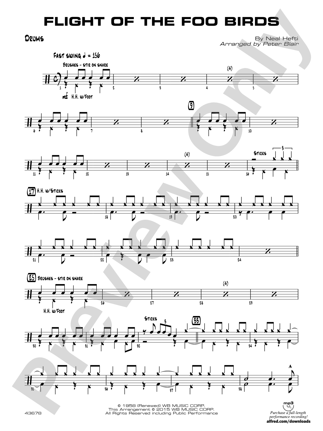 Flight of the Foo Birds: Drums