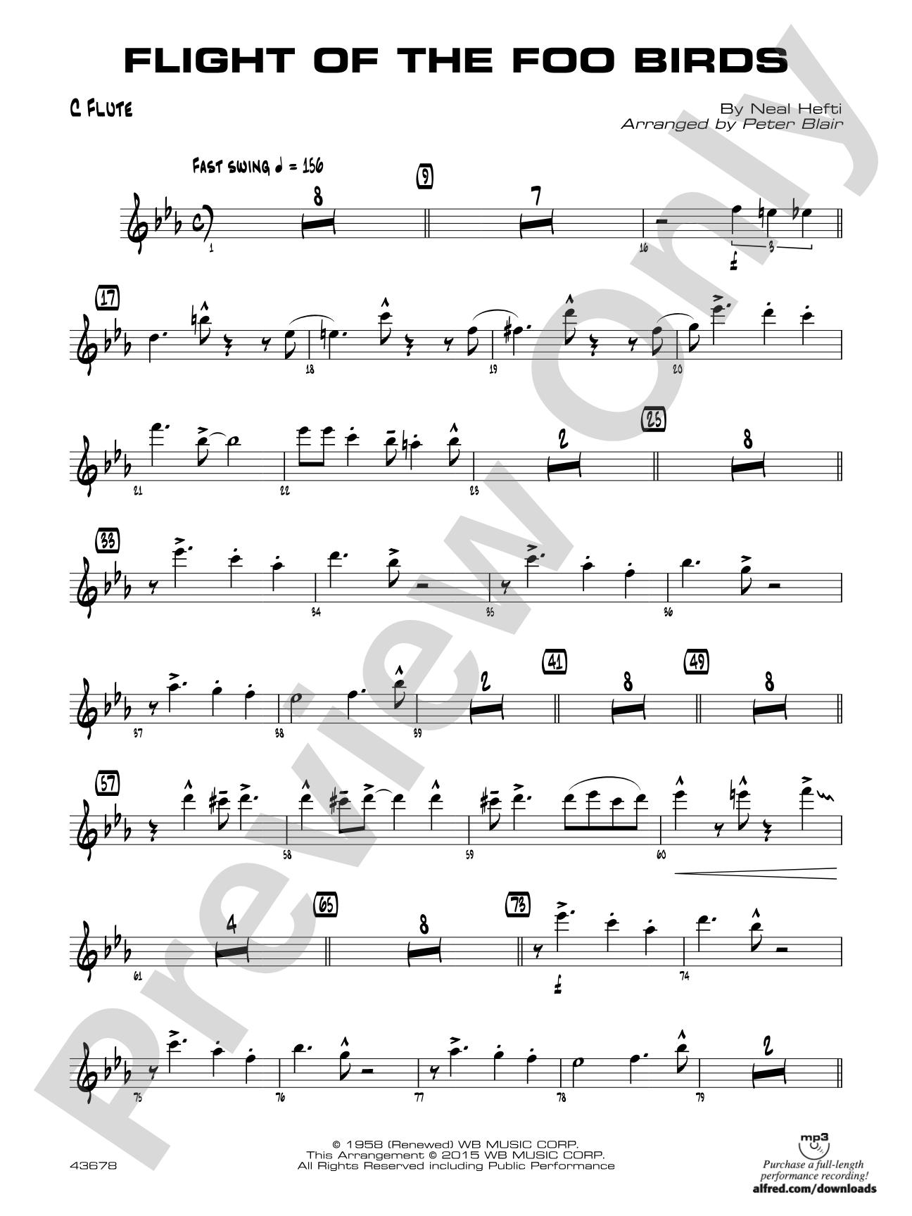 Flight of the Foo Birds: Flute