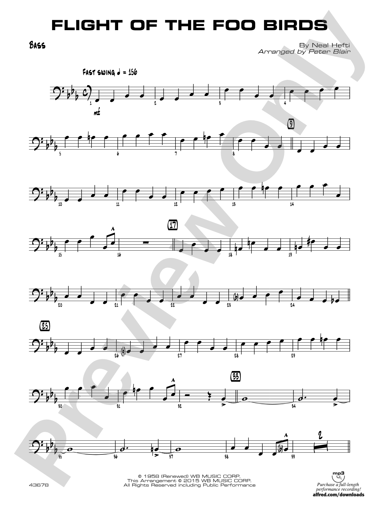 Flight of the Foo Birds: String Bass