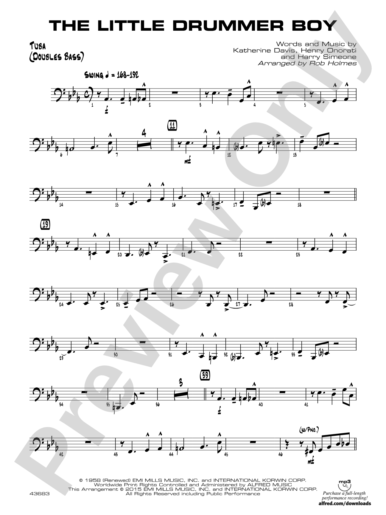 The Little Drummer Boy: Tuba