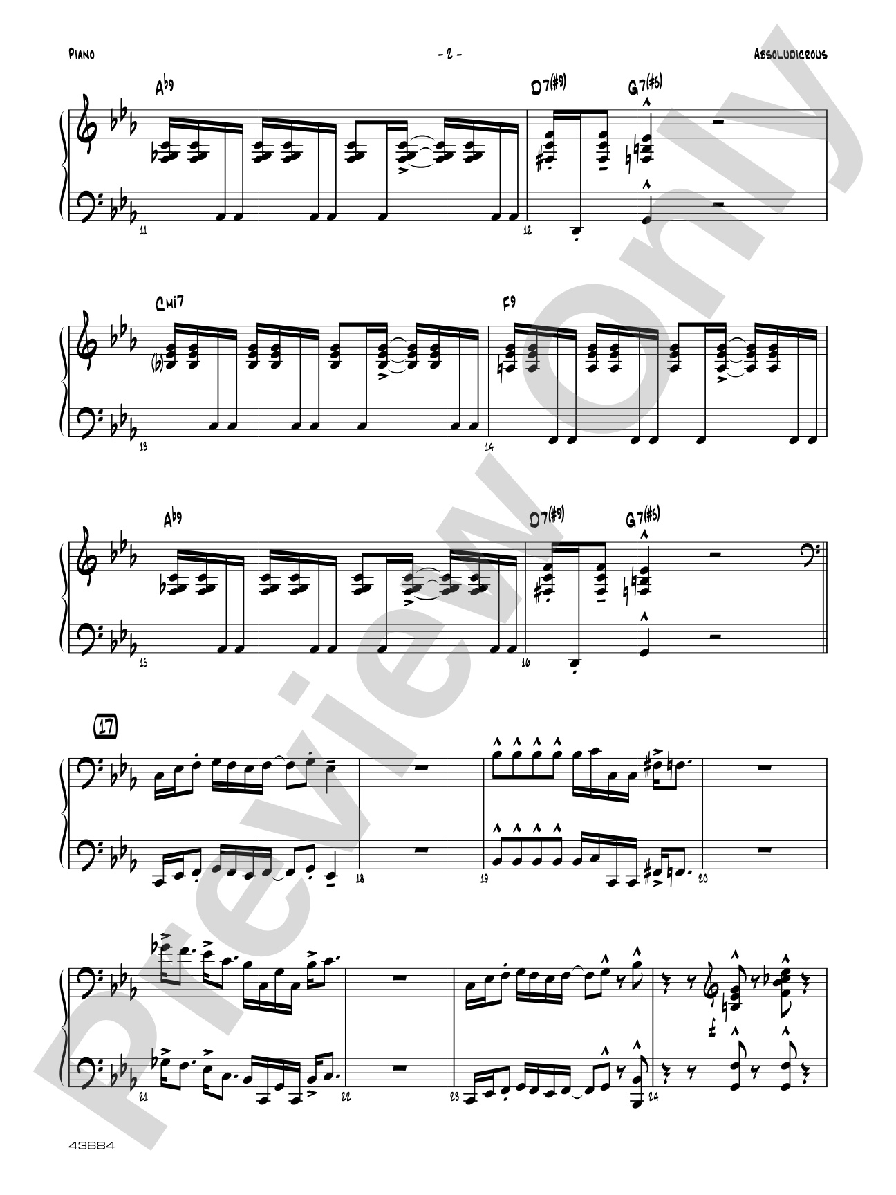 Absoludicrous: Piano Accompaniment